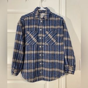 Thick blue flannel